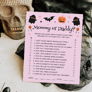 Maman Ou Papa Halloween Jeu de Baby shower de cuis