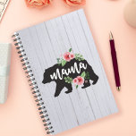 Maman Ours Élégant Rustique Fleurs Florales Maman<br><div class="desc">Célébrez la maternité avec cet élégant planificateur floral rustique et personnalisé "Mama Bear". Parfait pour les mamans qui aiment les designs design et naturels, ce planificateur allie charme rustique et fonctionnalité pratique. La belle oeuvre florale et le motif "Mama Bear" ajoutent une touche de chaleur à votre organisation quotidienne. Personnalisez-le...</div>