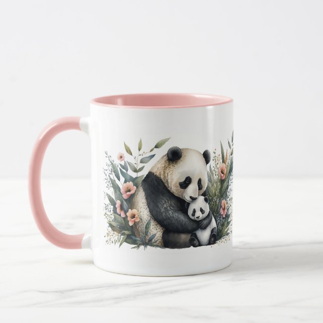 Maman Panda et Cub Mug (Gauche)