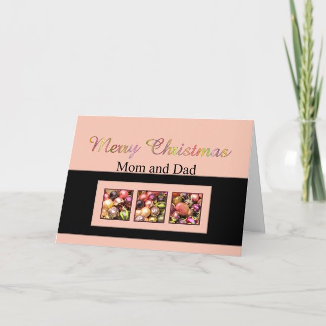 Maman & Papa Joyeuse carte de Noël (Devant)