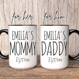 Maman & Papa Mug personnalisée   Nouveau cadeau ma