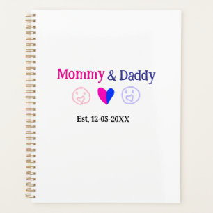 Maman & Papa nouveaux parents ajouter nom date coe