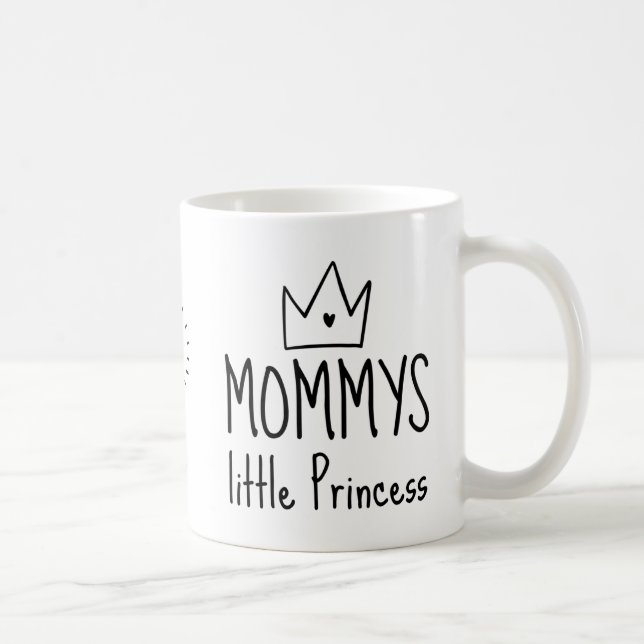 Maman Petite Princesse Photo Et Nom Mug (Droite)