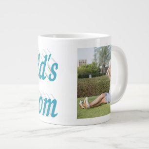 Maman Photo ciel bleu texte Géant Café Mug