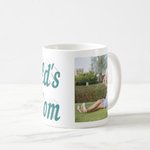 Maman Photo texte vert Café Mug