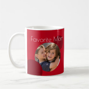 Maman photos personnalisées Points rouges Café Mug