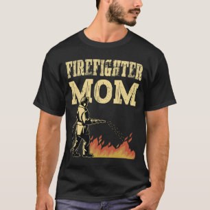 Maman pompier Mère soutien le T-Shirt fin