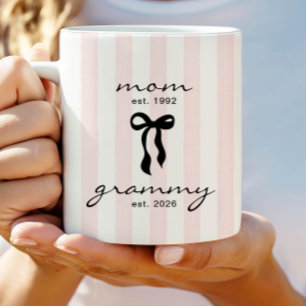 Maman pour mamie mug avec un nœud