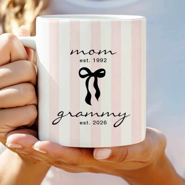 Maman pour mamie mug avec un nœud (Créateur téléchargé)