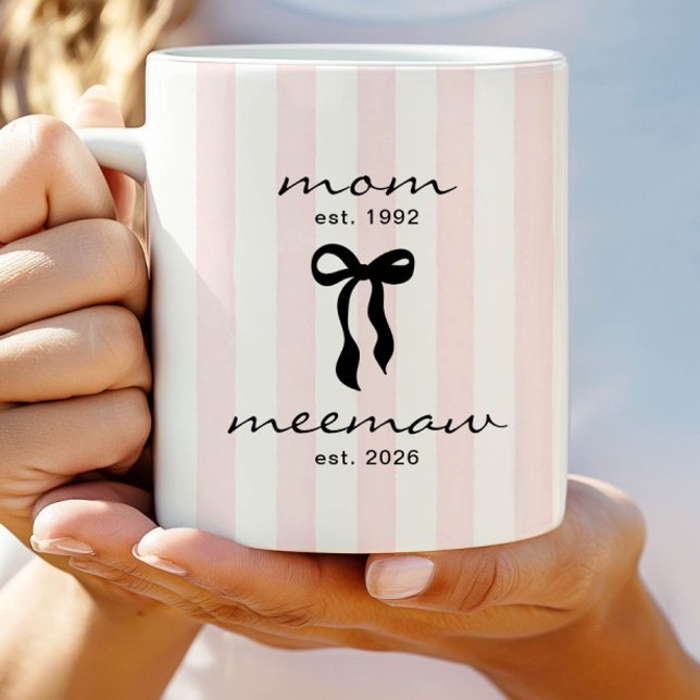 Maman pour Mémé Tasse avec un nœud (Créateur téléchargé)