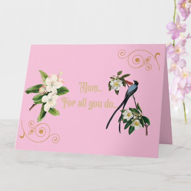 Maman...Pour tout ce que tu fais... Carte de fête  (Orchidée)