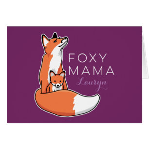 Maman rusée Fox rouge avec le chiot, personnalis