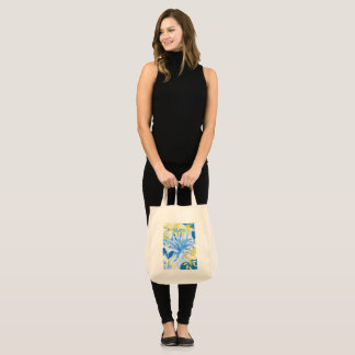 Maman Sac fourre-tout Floral bleu jaune