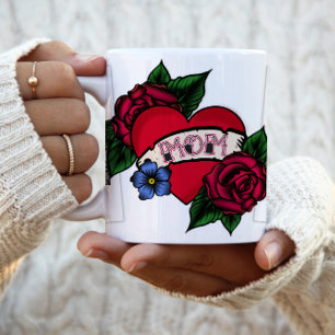 Maman Tatouage cardiaque Photo Mug