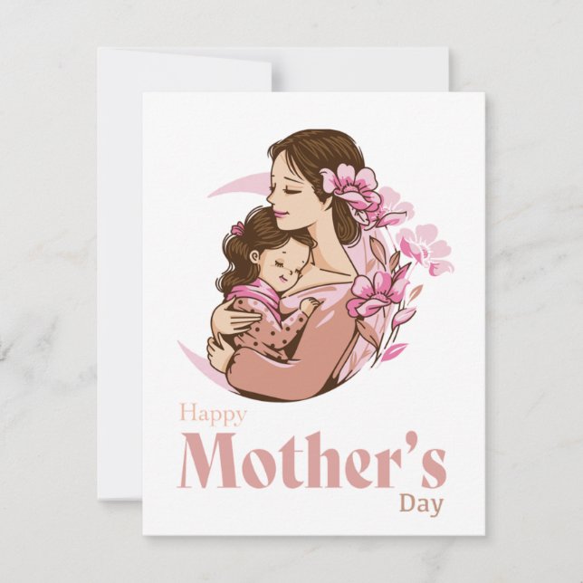 Maman tenant sa fille bébé Fleur de Lune pour la f (Devant)