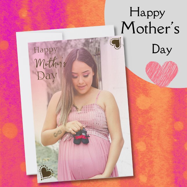 Maman-to-be Carte photo de la fête des mères (Mom-to-be Mother's Day Photo Card)