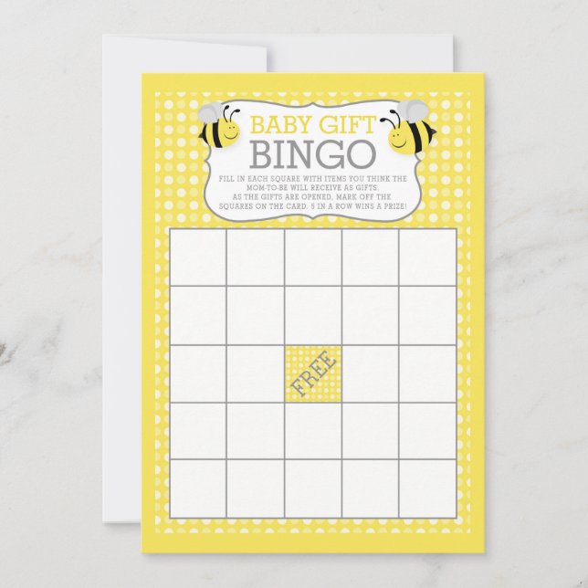 Maman to Bee Baby shower Baby Cadeau Bingo Jeu (Devant)