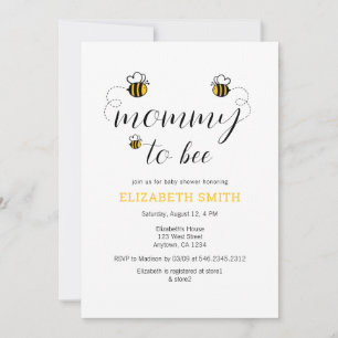 Maman To Bee Honey Bee Baby shower Invitation