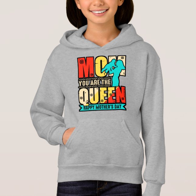 Maman Tu Es Le Sweat - shirt à capuche Queen-67761 (Devant)