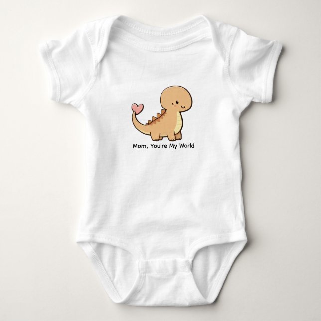 Maman, tu es mon monde, Body Bronto Dino  (Devant)