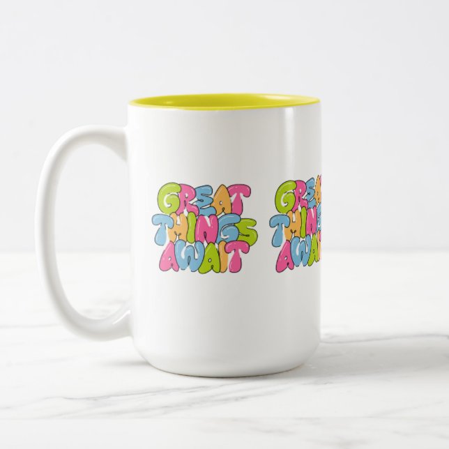 "Maman, Tu Es Ses Ailes" Mug À Deux Tons - Belle (Gauche)