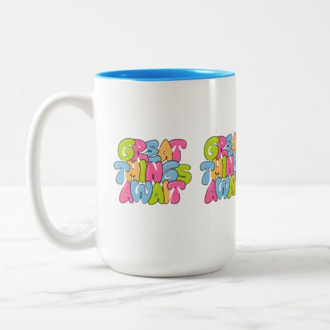 "Maman, Tu Es Ses Ailes" Mug À Deux Tons - Belle (Gauche)