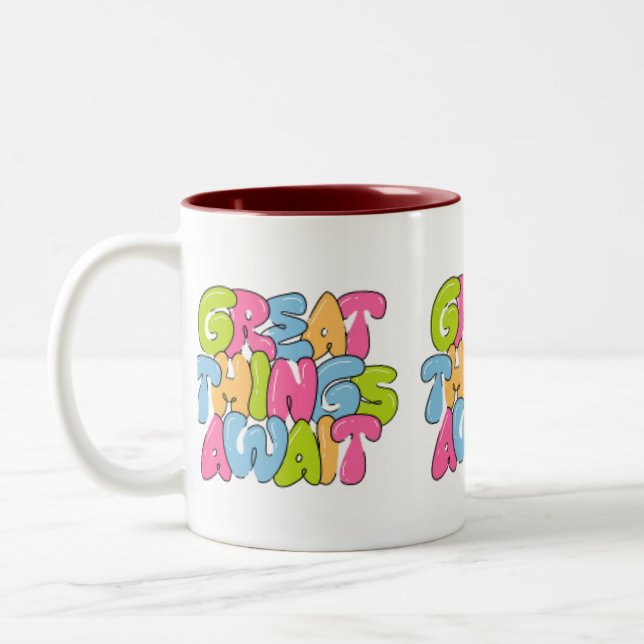 "Maman, Tu Es Ses Ailes" Mug À Deux Tons - Belle (Gauche)