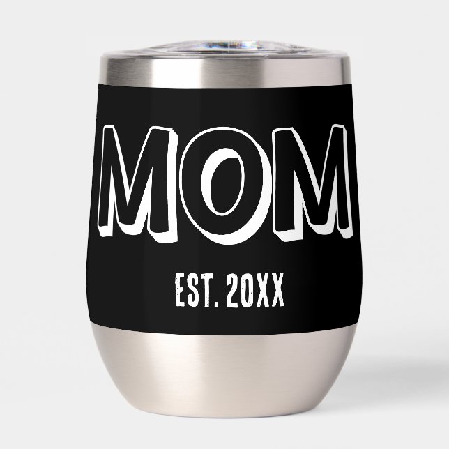 Maman Typographie minimale noire Année d'établisse (Avant)
