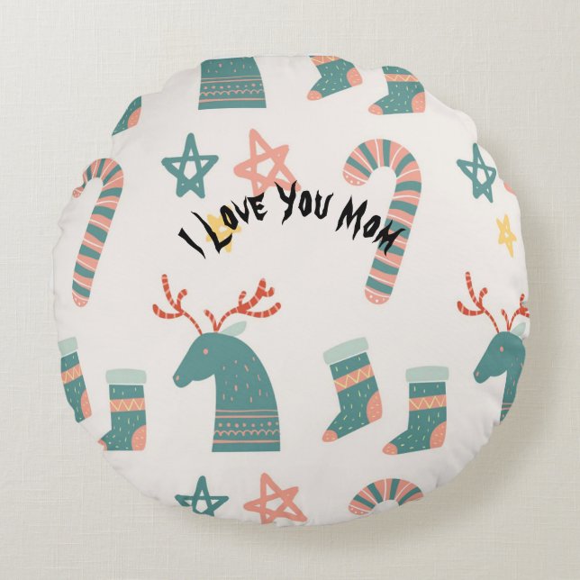 Maman Unique Luxe Vie Coussin ronde (Devant)