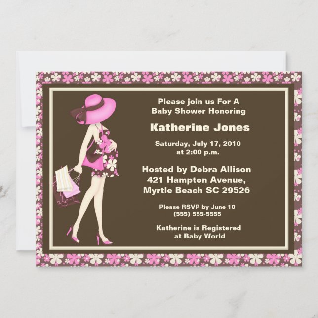 Maman va être Baby shower Invitation (Devant)