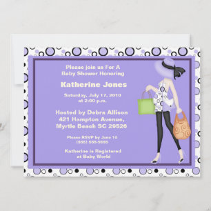 Maman va être Baby shower Invitation