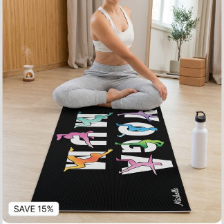 MAMAN YOGA, personnaliser le nom Tapis de Yoga
