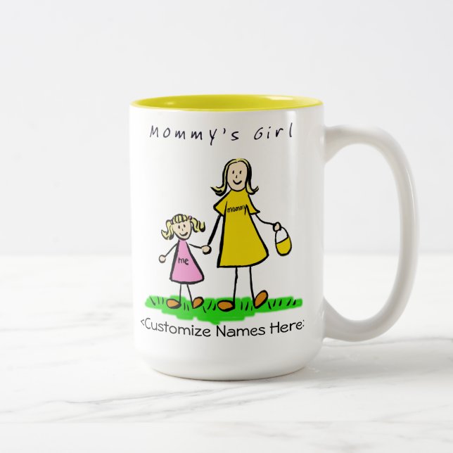 Maman's Girl - Blond Mother & Daughter Custom Mug (Droit)