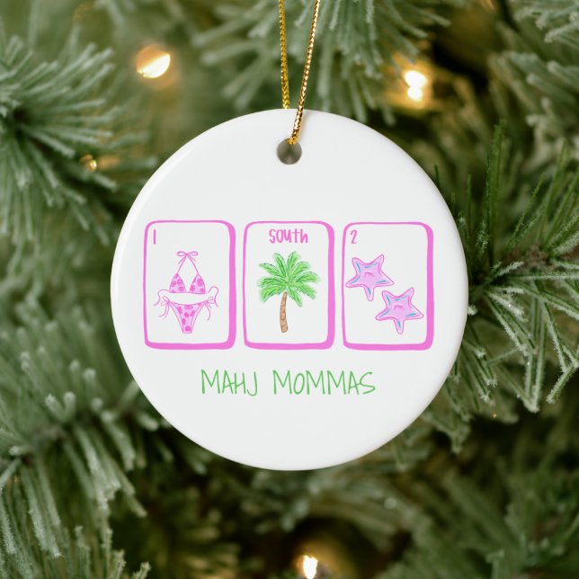 MAMANS MAHJ Préparées Ornement de Mahjong de plage (Arbre)