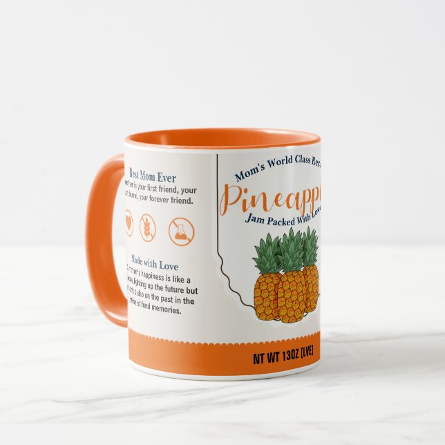 Maman's World Class Ananas Love Jam Mug (Devant gauche)