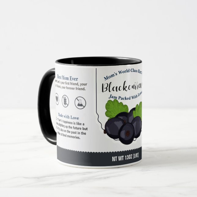 Maman's World Class Blackcurrant Love Jam Mug (Devant gauche)