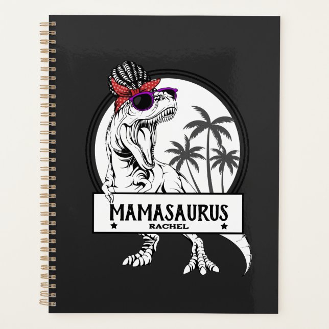 Mamasaurus Maman T rex Dino Drôle Nom Personnalisé (Devant)