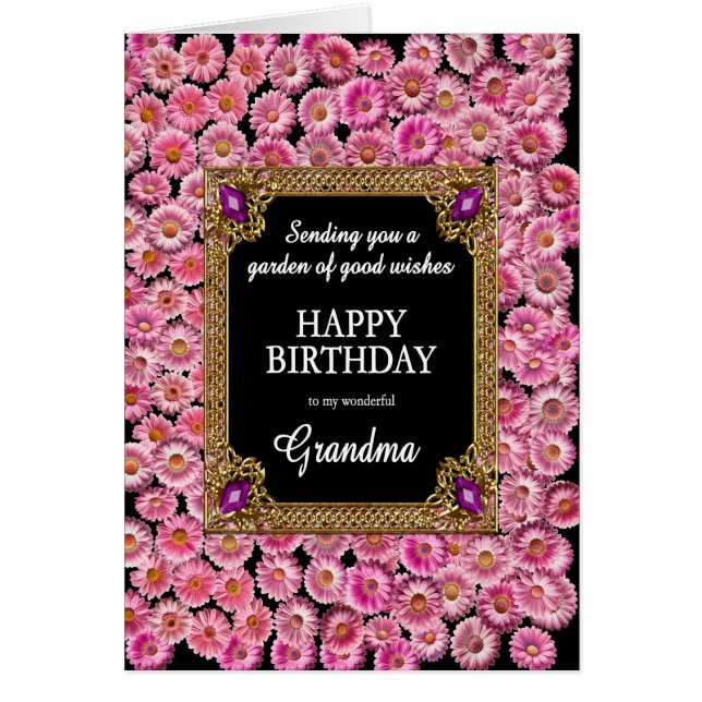 Mamie Anniversaire Rose Daisées (Devant)