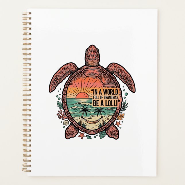 Mamie drôle Turtle Beach Vintage Shirt Design_1 (Devant)