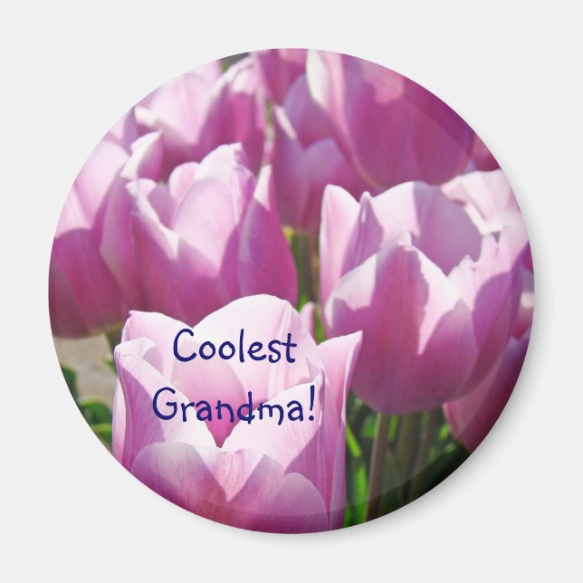 Mamie la plus cool ! aimants Tulipes Violettes Bri (Devant)