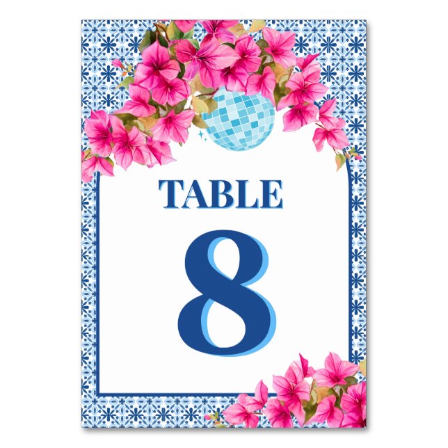 Mamma Mia ! Carte de numéro de table (Par défaut)