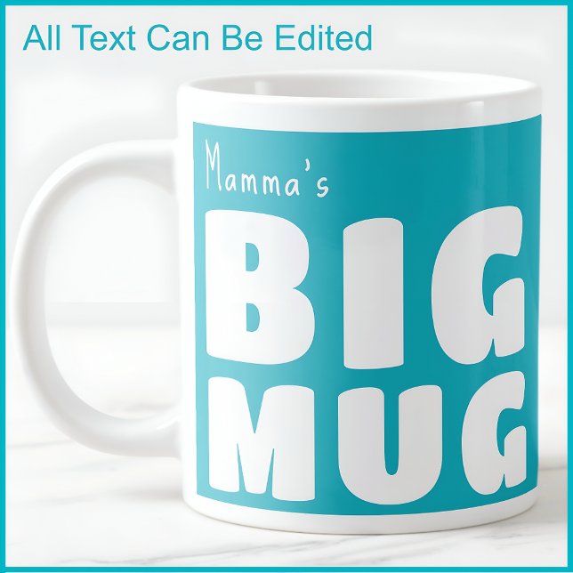 Mamma's Custom Big Mug Aqua C132 Grosse nouveauté (Créateur téléchargé)
