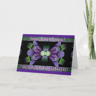 Mamo, carte du jour de mère de Wspaniała-Poli de
