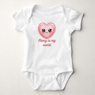 Mamy Is My World Baby Body - Rose Mignon Kawaii