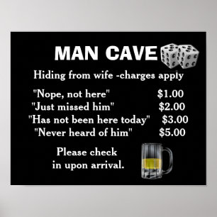 Man Cave art - affiche