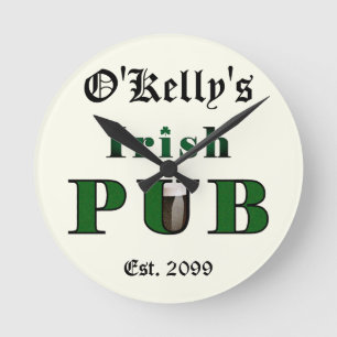 Man Cave Irish Pub Bar Taverne Wall Horloge