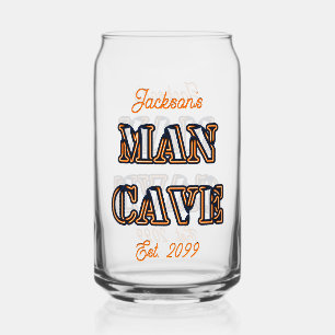 Man Cave Text Effet Bière Can Verre Drinkware
