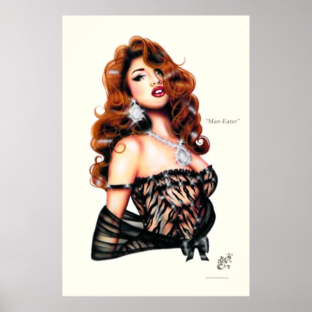 Man-Eater par Elizabeth Austin Poster (Devant)