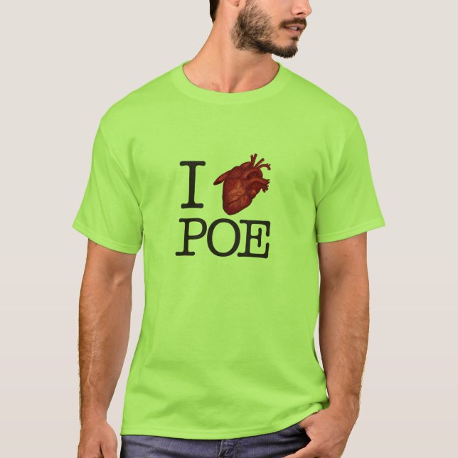 Man T-Shirt « Poe Heart " (Devant)