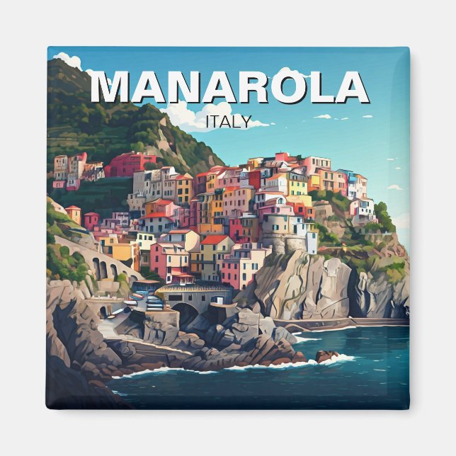 Manarola, Cinqua Terra Magnet (Devant)